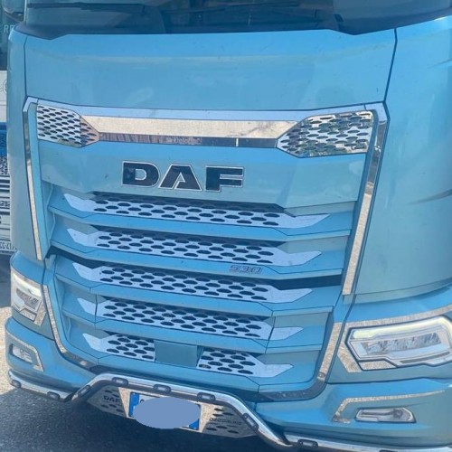 Stainless steel outer mask profiles compatible with DAF XF, XG, XG+.
